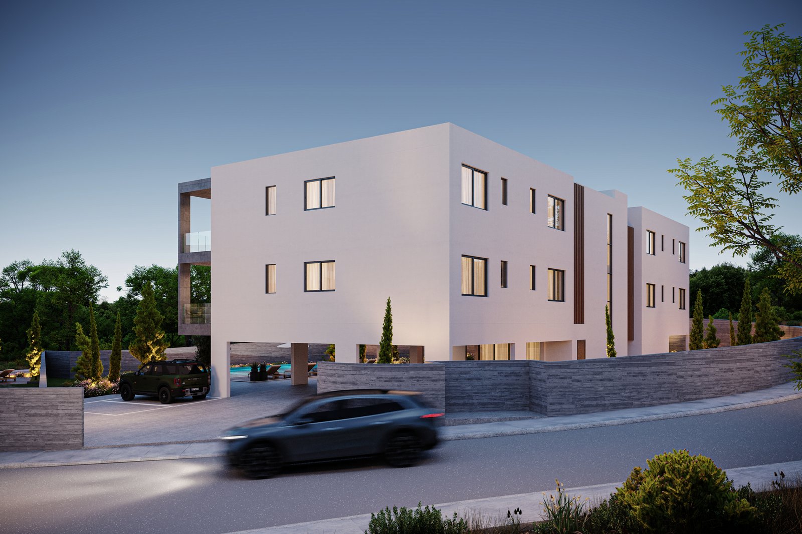 2 Bedroom apartment communal with pool in chloraka