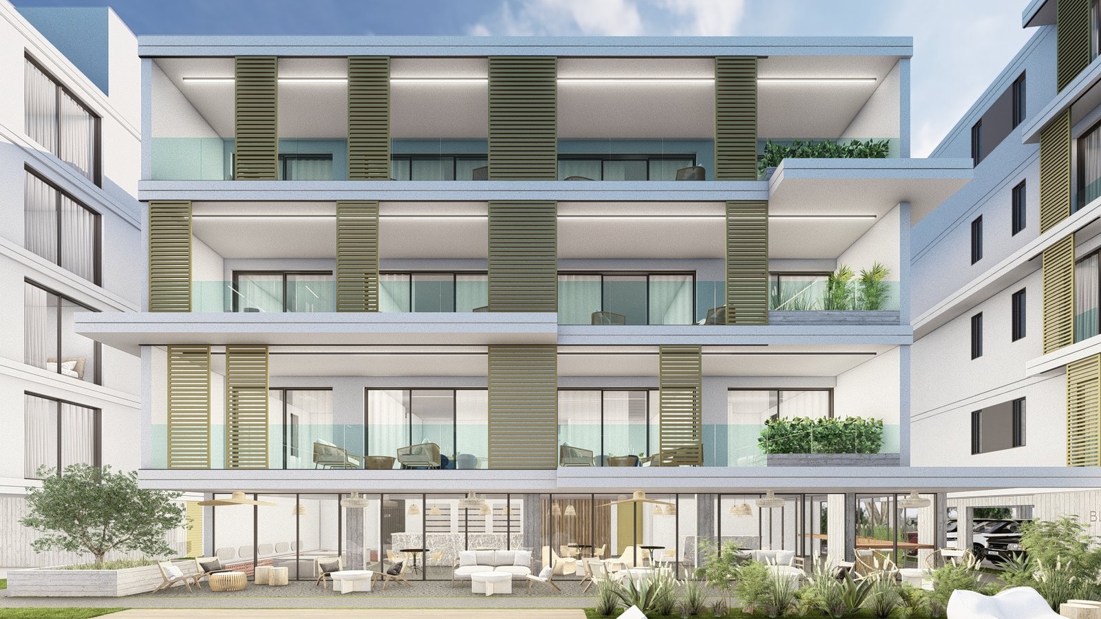 CGI's of Kato Paphos 2 bedroom apartments