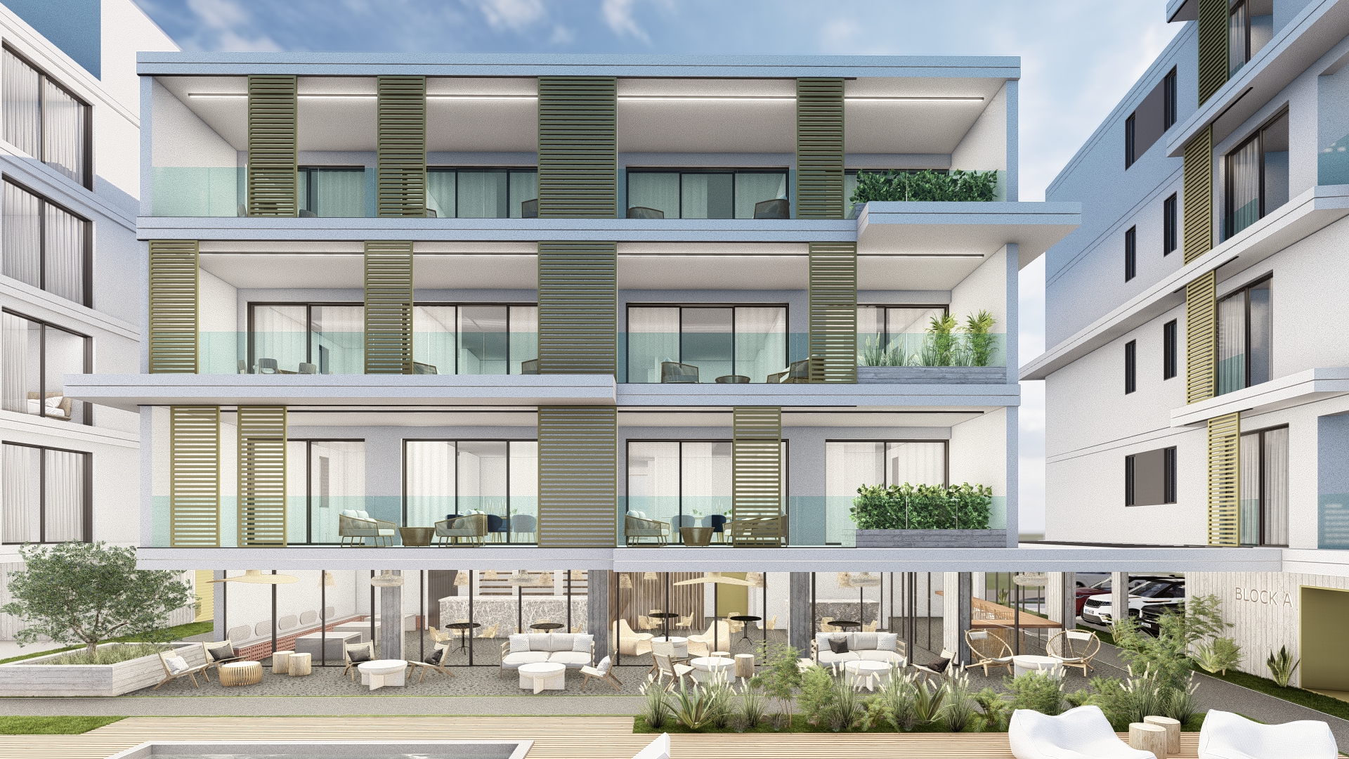 CGI's of Kato Paphos 2 bedroom apartments
