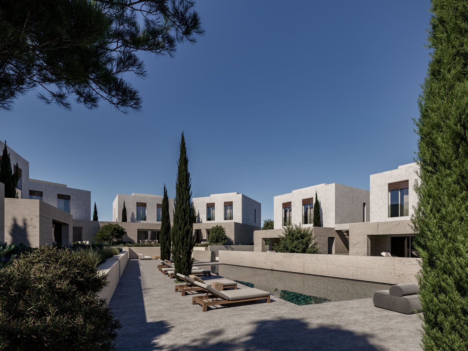 pool view of Modern 2 bedroom Villa in Geroskipou