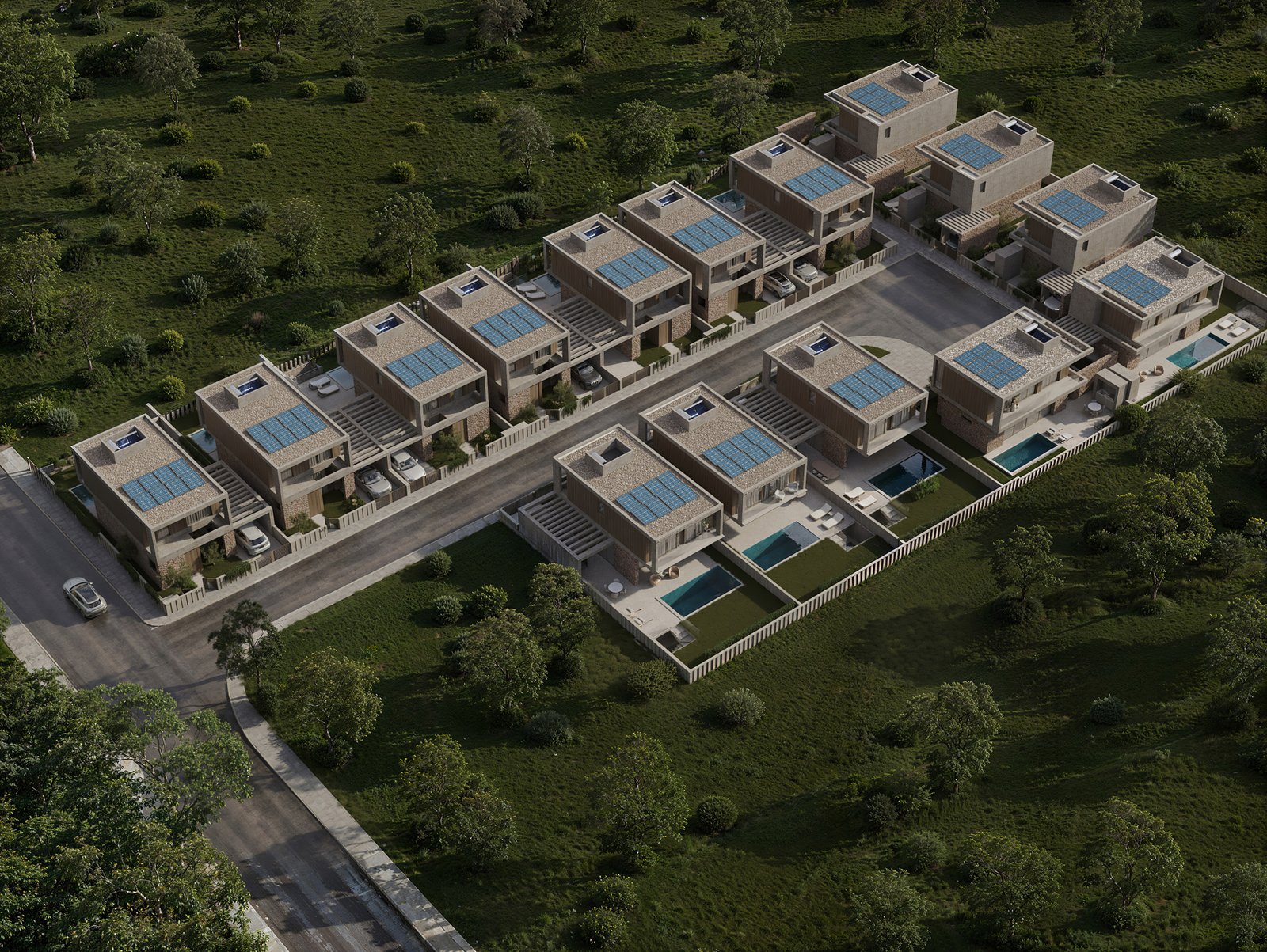 Site plan of the new project in Geroskipou