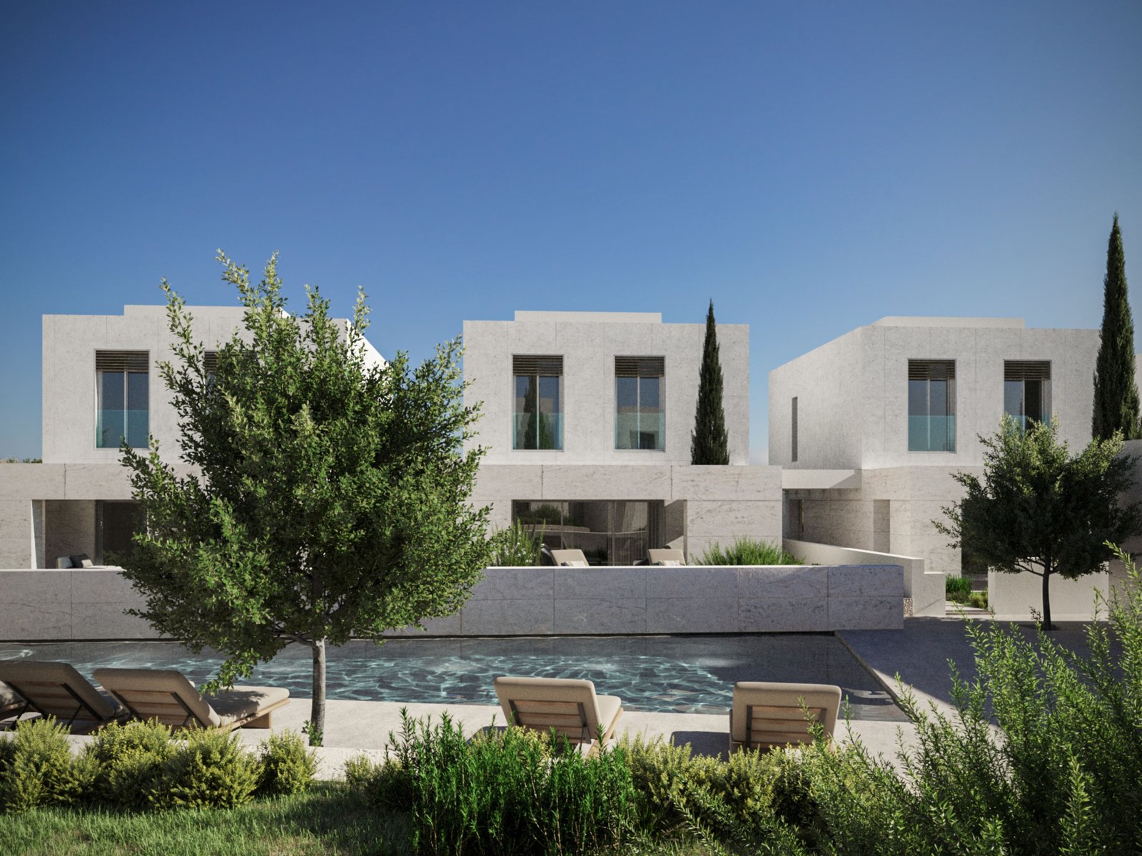 pool view of Modern 2 bedroom Villa in Geroskipou