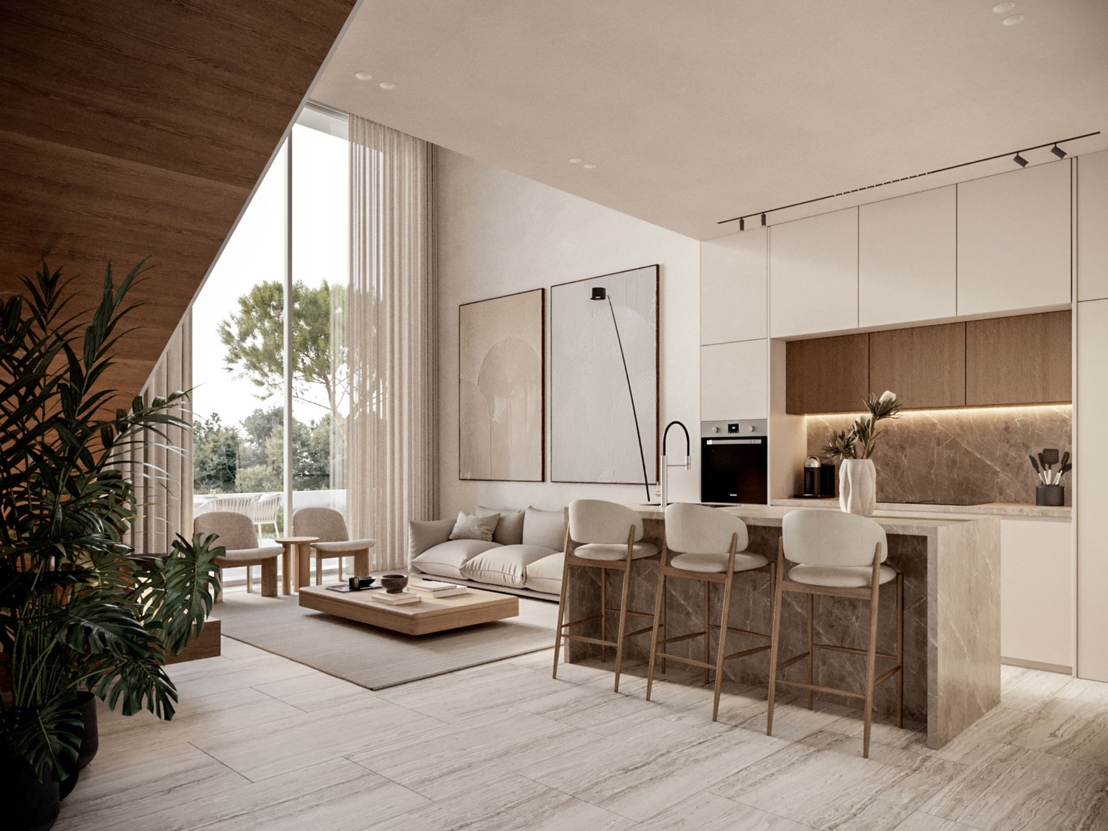 lounge in Modern 2 bedroom villa in Geroskipou