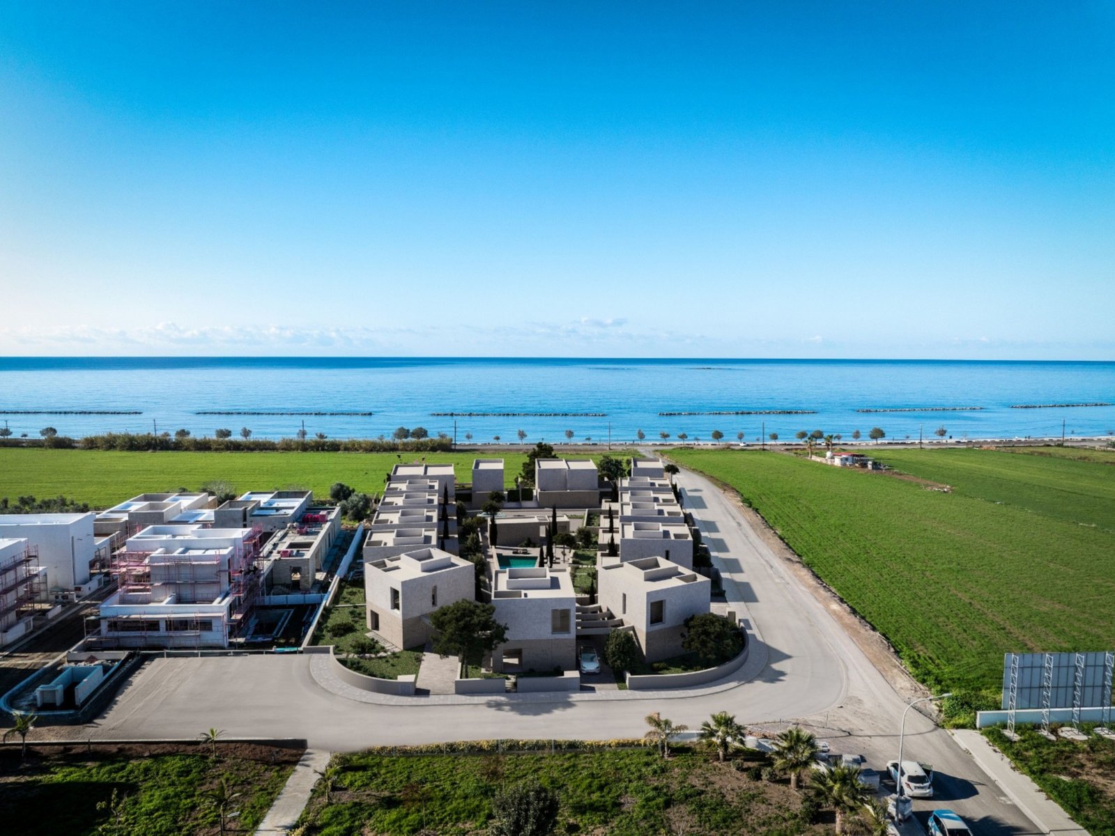 Seaview of Modern 2 bedroom villa in Geroskipou