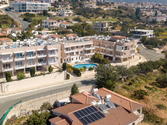 Pool view of studio in Peyia Paphos