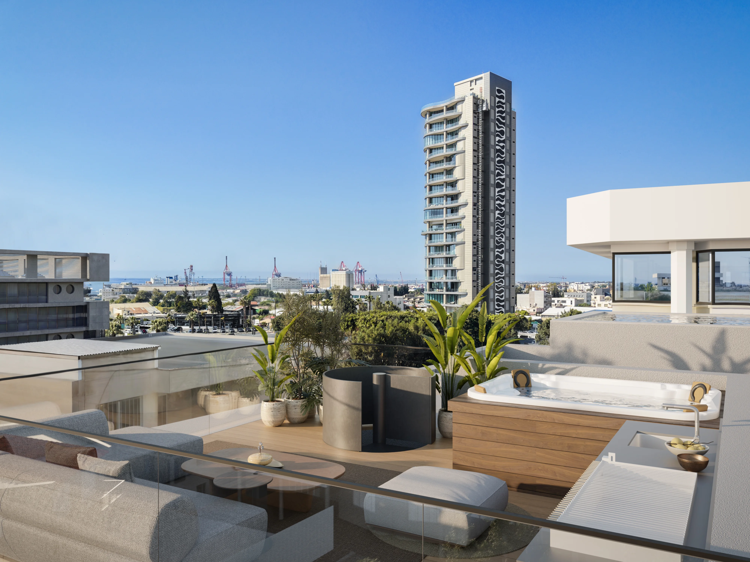 Rooftop of 1 bedroom apartment in ayios ioannis limassol off plan Rooftop of 1 bedroom apartment in ayios ioannis limassol off plan