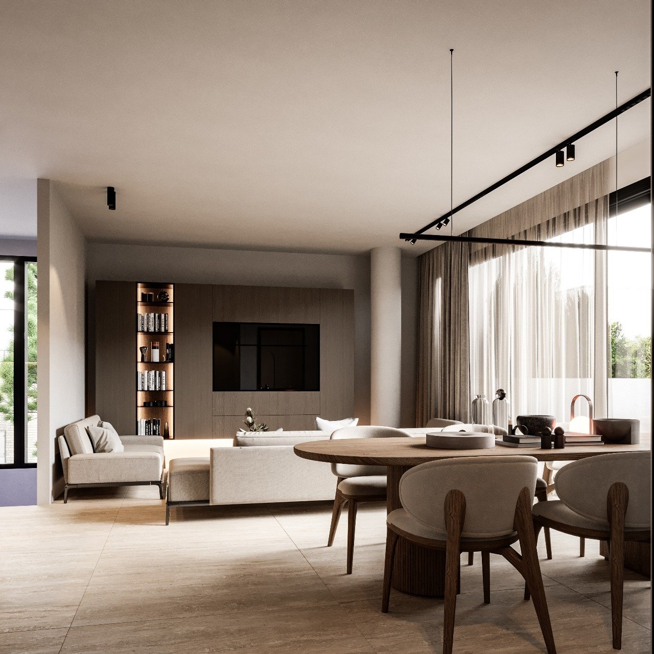 Living room Of 1 Bedroom Kato paphos apartment