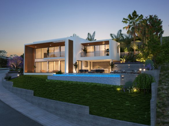 Luxury 5 Bedroom Villa with Panoramic seaviews in Tsada with 5 % vat