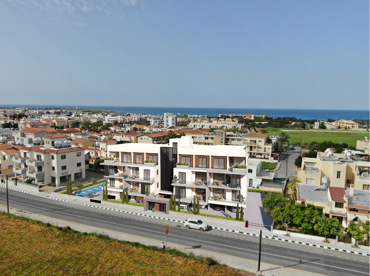 Building View of 2 bedroom Apartment in tombs of the kings , paphos