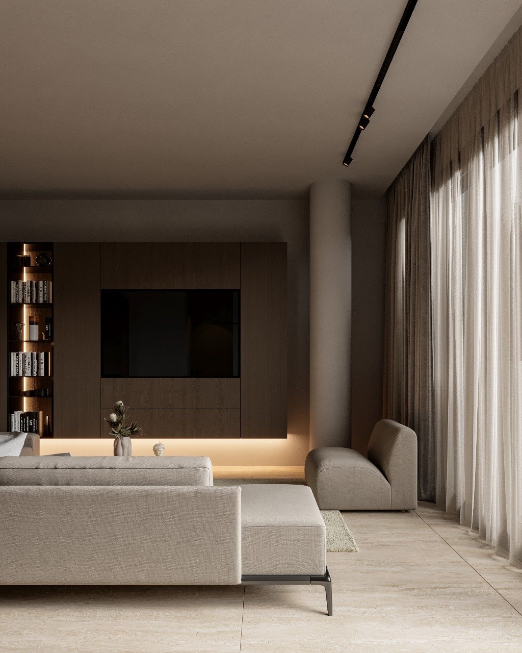 Living room Of 1 Bedroom Kato paphos apartment