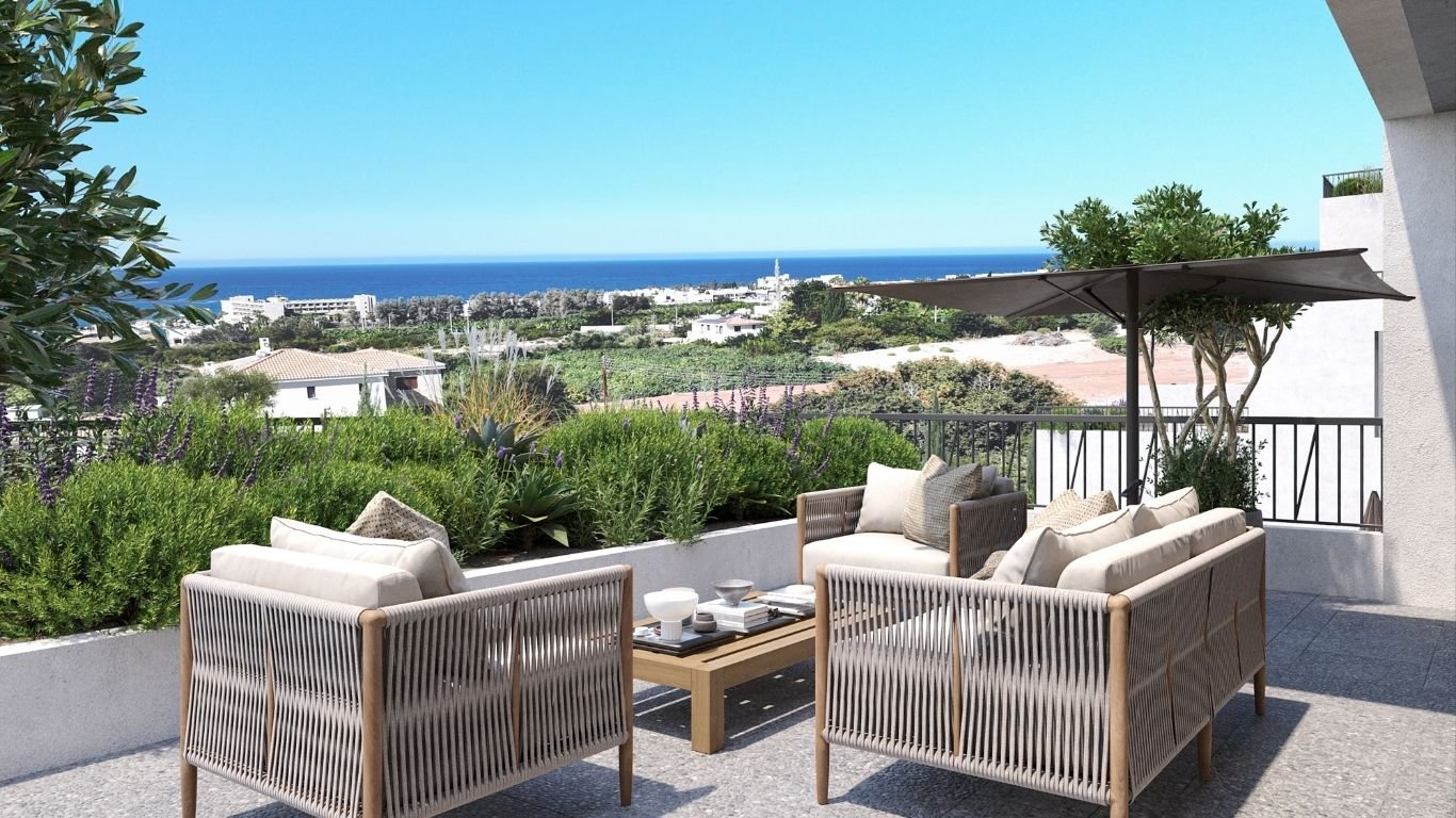 3 bedroom Seaview Apartments with in Kissonerga , Paphos