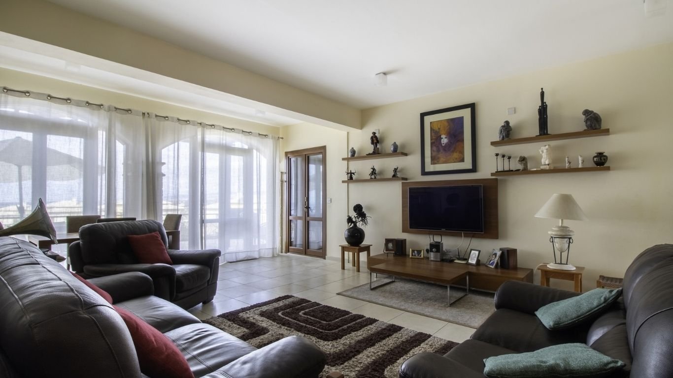 3 Bedroom Ground floor apartment with Seaview's in Aphrodite Hills, Paphos