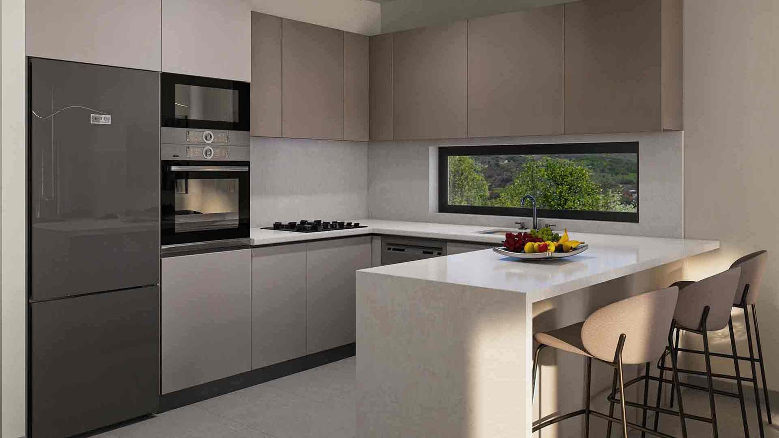 Kitchen 3 Bedroom Apartment in Paphos