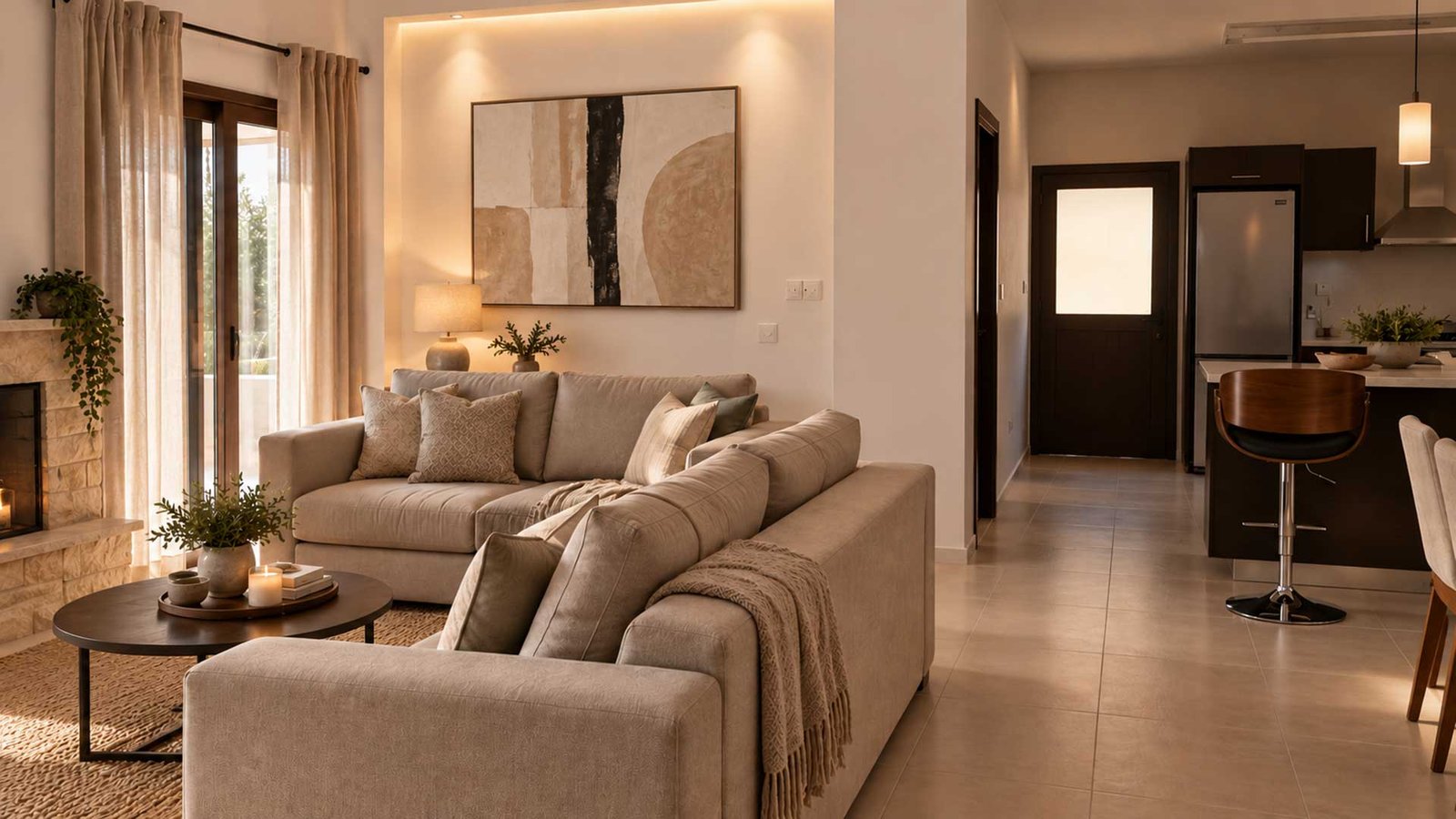 Monagroulli-Hills-Living-dining-B-2 3 Bedroom Villa in Limassol