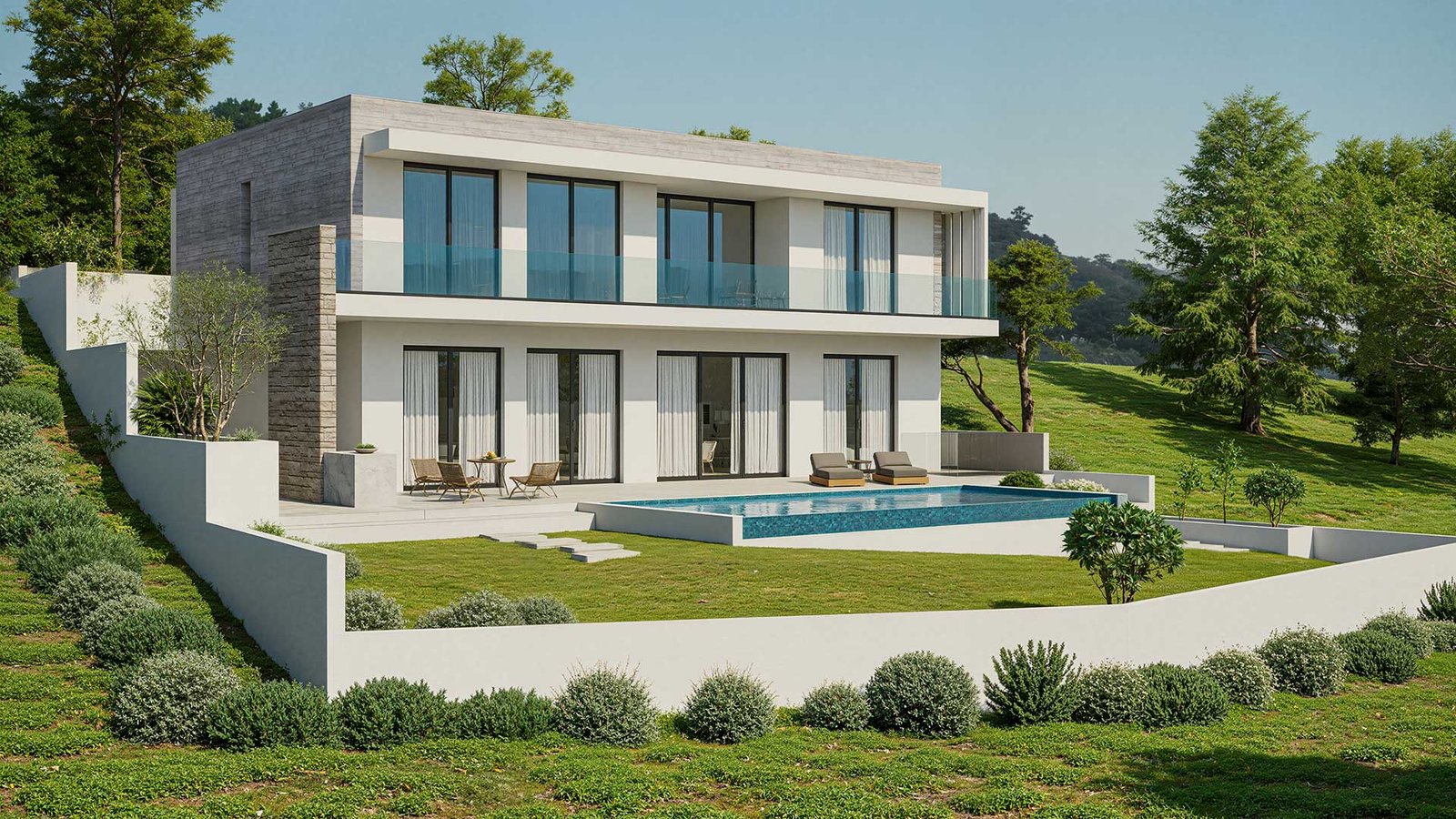 Pool-View-Right 5 Bedroom Villa in Limassol